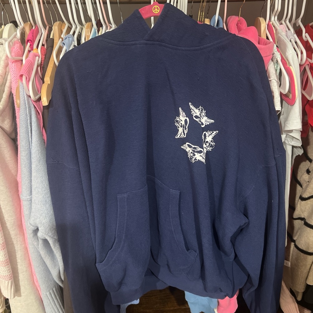 Navy Hoodie with angels boys lie